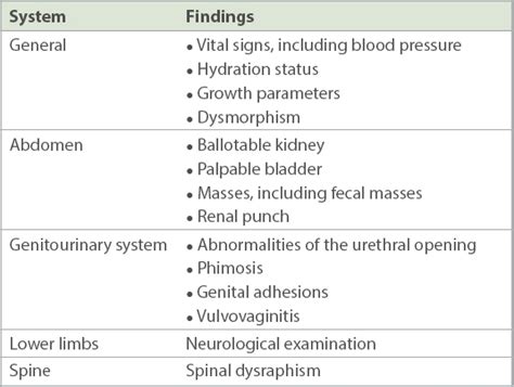 Physical Examination Uti