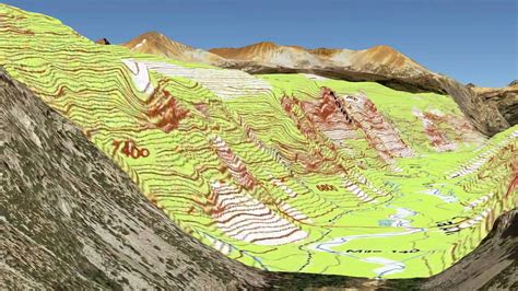 A physical map showing the topography of an area