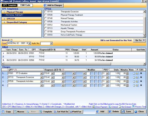 physical therapy billing software