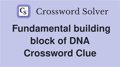Physics Building Block Crossword Clue