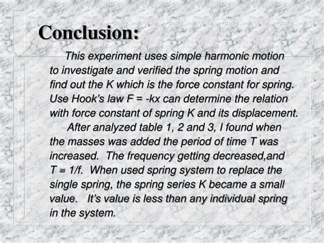 physics lab conclusion example