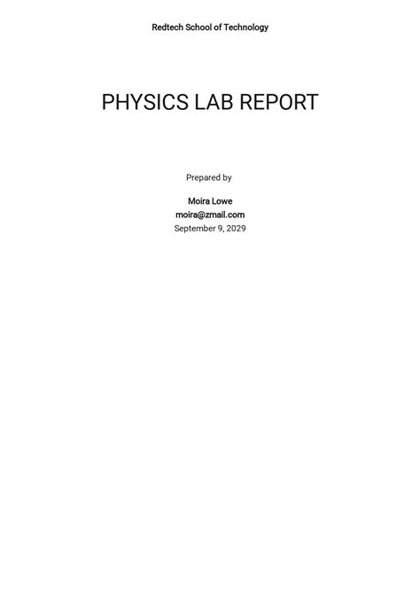 physics lab report example ib