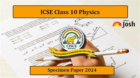 physics specimen paper class 10 icse 2024