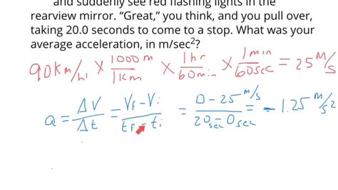 physics speed velocity and acceleration problems