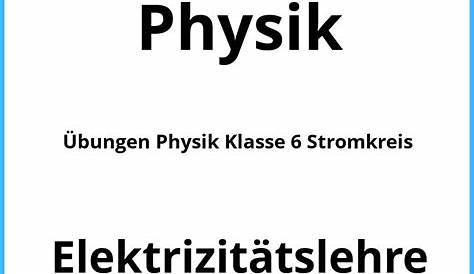 Physik Klasse 6 Arbeitsblätter PDF
