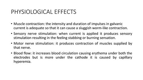 Physiological Effects Of Galvanic Current