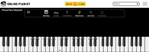Piano Keyboard Virtual With Notes