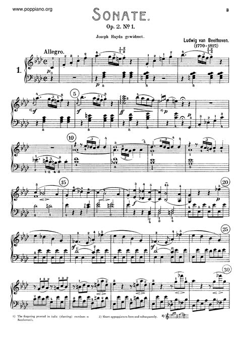 piano sonata 1 beethoven