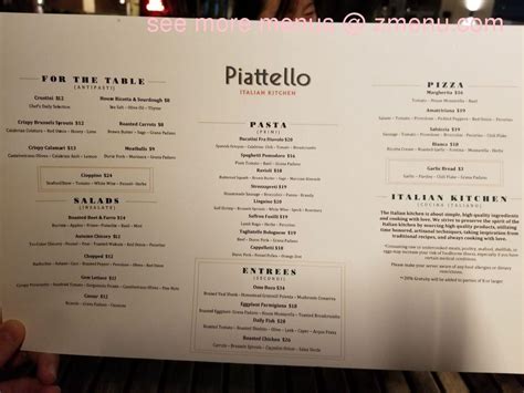 piattello italian kitchen menu