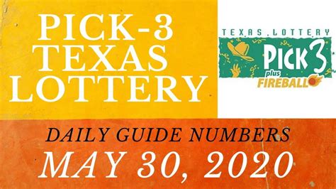 pick 3 daily 4 texas lotto results