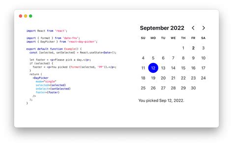 Pick Date Calendar In Javascript