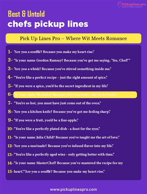 Pick Up Lines For Chefs