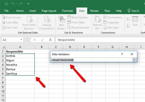 pick value from list excel