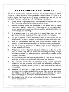 Picket Line Dos And Don'ts