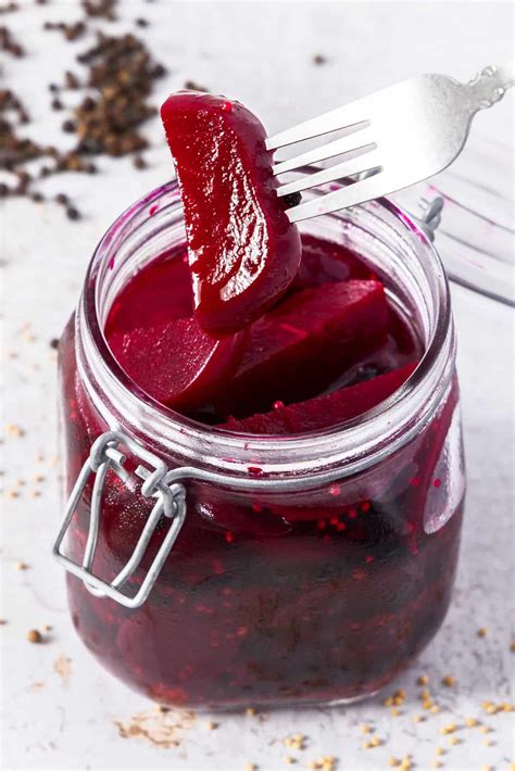 pickled beetroot in jar
