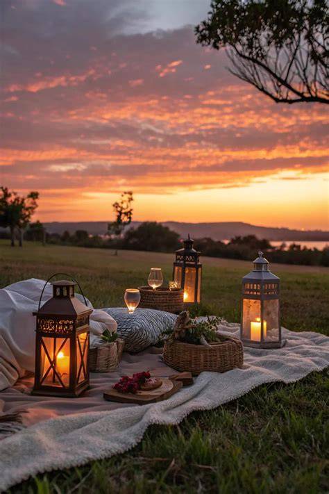 picnic at sunset