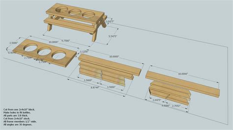 Picnic Table Condiment Holder Plans