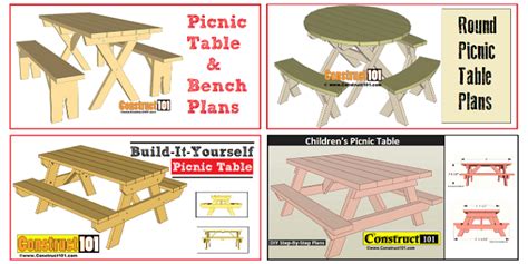 Picnic Table Plans Material List