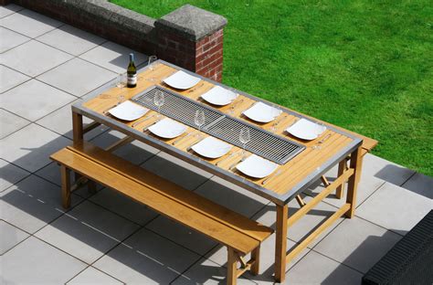 Picnic Table With Bbq Grill