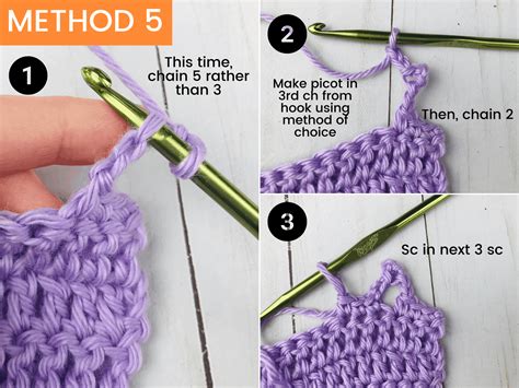 picot stitch tutorial