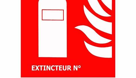 Sticker Panneau pictogramme extincteur 100 x 100 mm