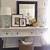 picture frames on console table