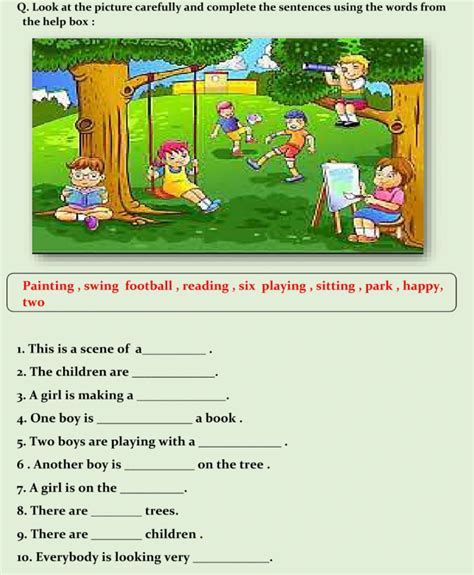 picture composition for class 3 examples with answers