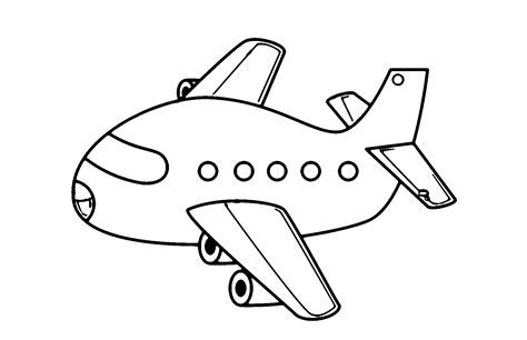 picture of airplane to color for kids
