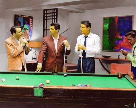 picture of the rat pack playing pool