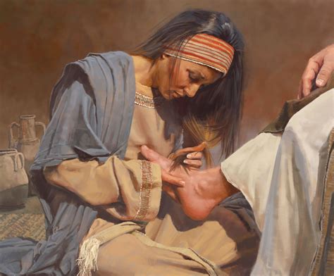 picture of woman washing jesus feet