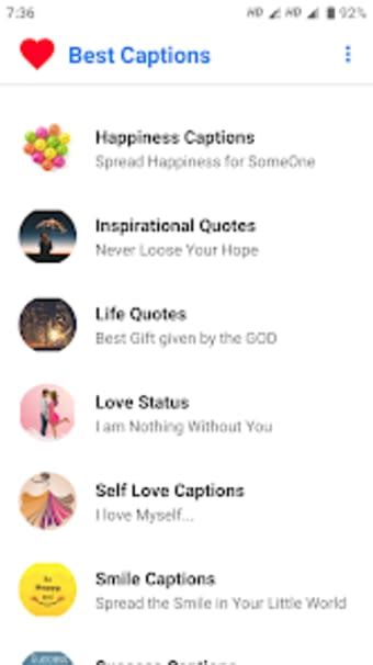 Pictures Caption Status