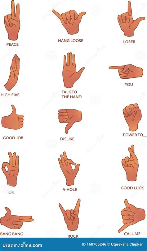pictures of hand gestures and their meanings