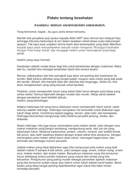 pidato kesehatan
