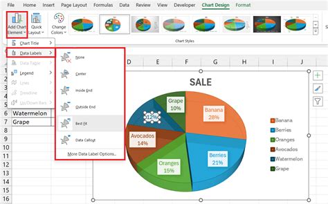 Pie Chart Excel Select Data
