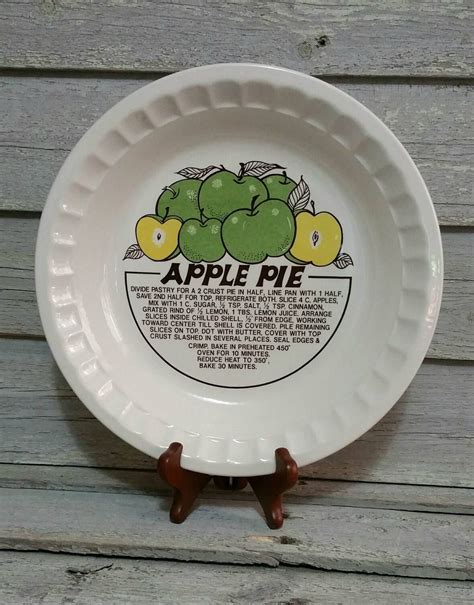 pie plates with recipes on them