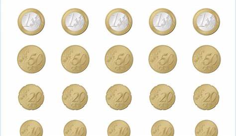 Pieces Euros A Imprimer Les Caractéristiques Des Billets Et Des Pièces En Euro