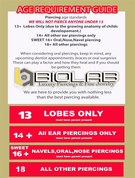 Piercing Requirements Texas