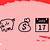 pig money calendar emoji meaning