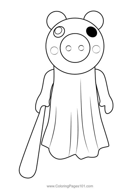 Piggy From Roblox Coloring Page