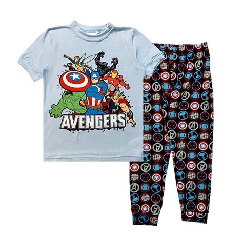 Marvel Pijamas de Manga Corta para niños Avengers Amazon.es Ropa y
