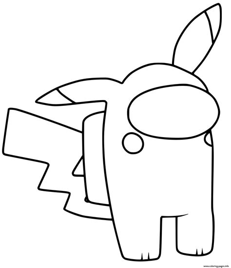 Pikachu Among Us Coloring Pages: A Fun Way To Keep Kids Entertained