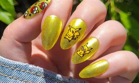pikachu nail designs
