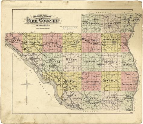 1895 Map of Pike County Illinois Etsy