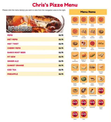 Pike Square Pizza Menu