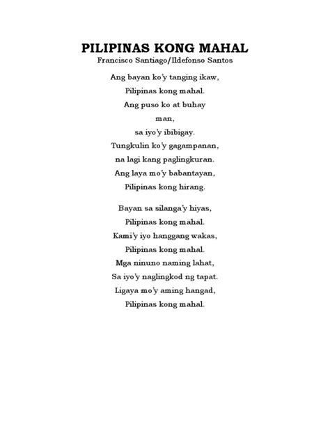 pilipinas kong mahal lyrics tagalog