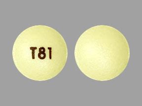 pill 81 yellow round