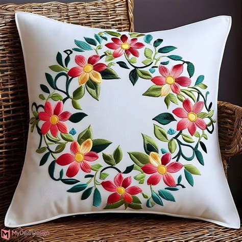 Pillow Cover Embroidery Pattern