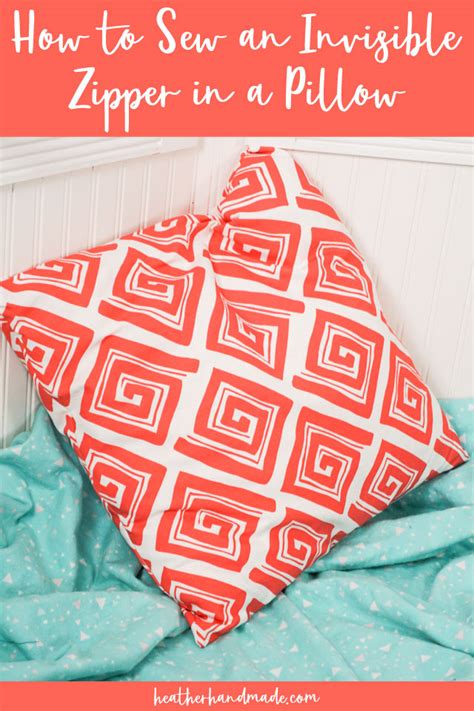 Pillow Pattern With Invisible Zipper