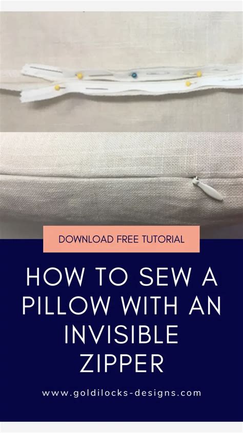 Pillow With Invisible Zipper Tutorial