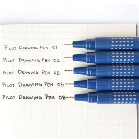 Pilot Drawing Pen 01 to 08 Black Avaialble Online At Write GEAR